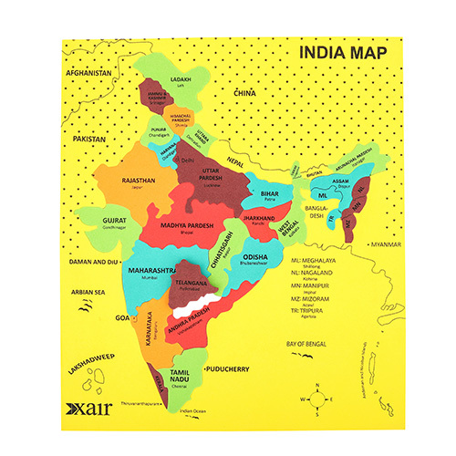 India Map Puzzle - Age Group: Children (5+ Years)