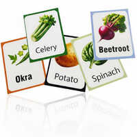 Vegetable Name Learning Flash Cards for Kids