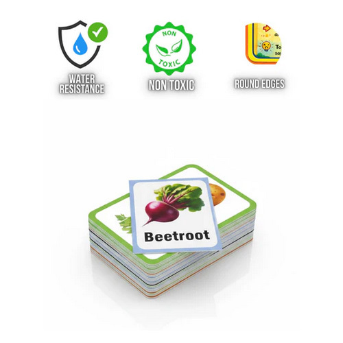 Vegetable Name Learning Flash Cards for Kids