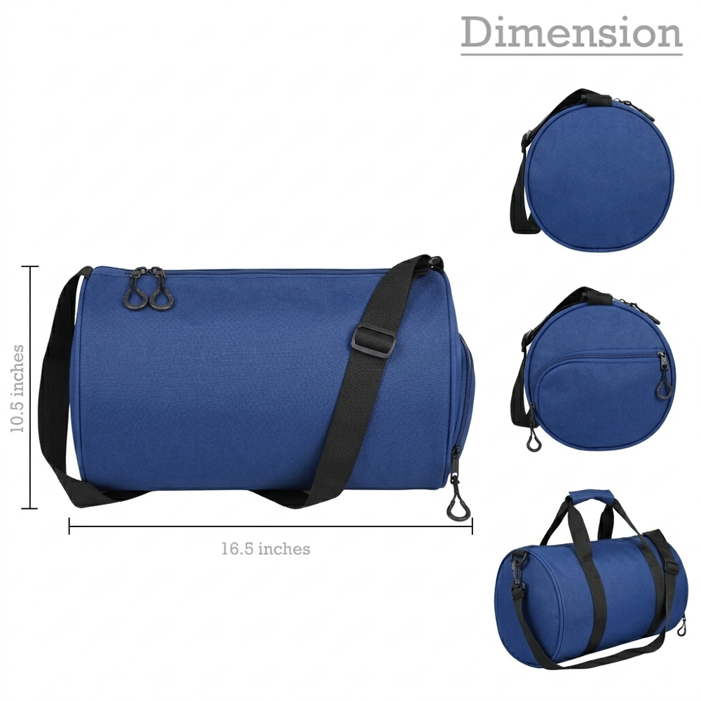 Heavy-Duty Polyester Gym Bag with Dedicated Shoe Compartment