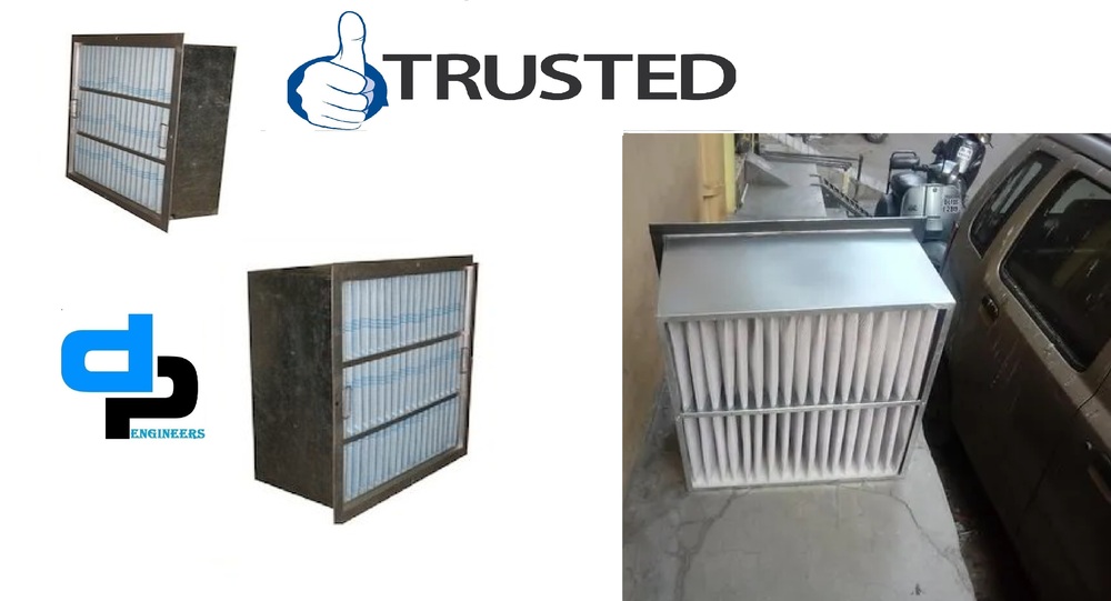 Air Handling Unit Filter - High Efficiency Fiberglass, 24x24 Inches, Pleated Design For Enhanced Airflow And Filtration