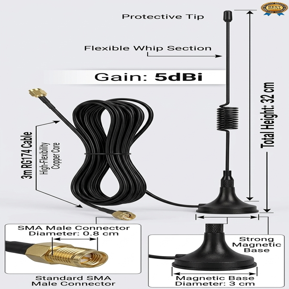 Iot Antenna - Color: Black