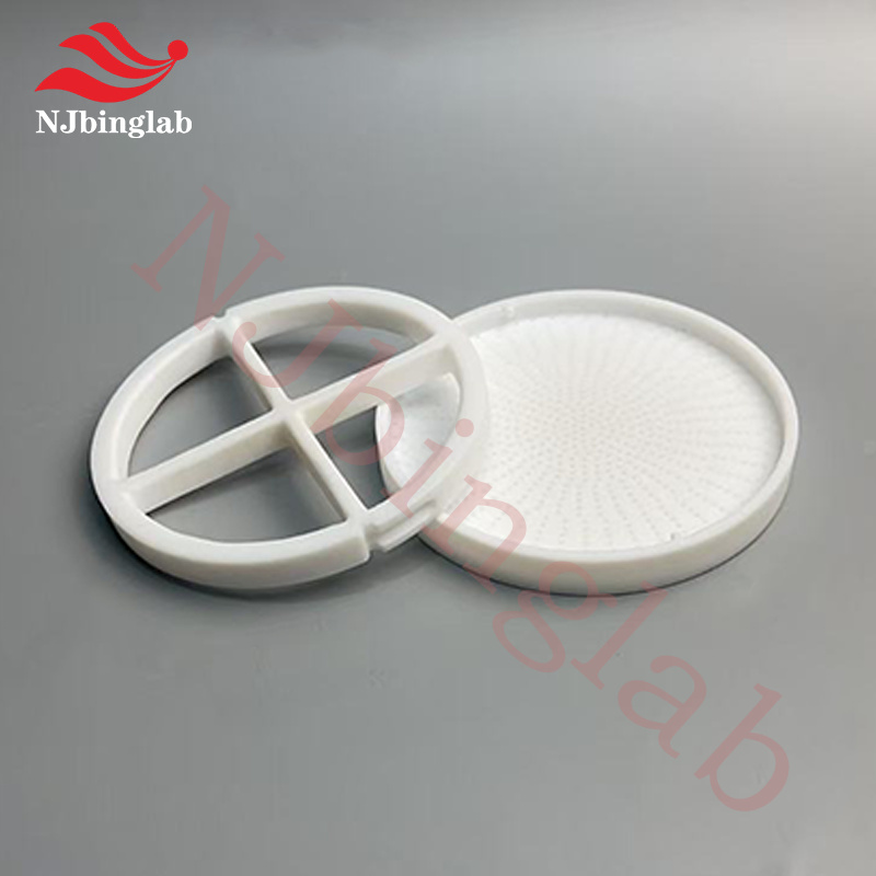 Ptfe Filter Holder Set With Locking Groove For Secure Membrane Fixing - Color: White