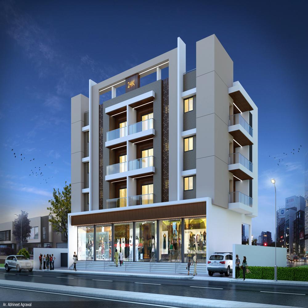 Commercial Building Design - Concrete, Glass & Steel Modular, Energy Efficient, Earthquake Resistant, Fire Safety Compliant, Mep Integrated