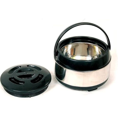 Premium Stainless Steel Hot Pot Food Warmer Casserole Set - Design: Rounded