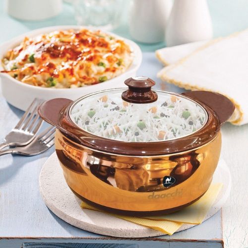 Double Wall Stainless Steel Hot Pot Insulated Food Container - Capacity: 1500 Milliliter (ml)