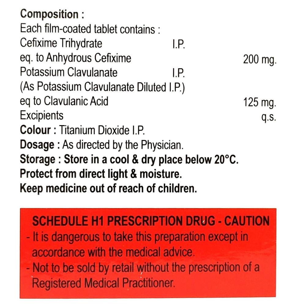 Cefinip-cv Tablets - Drug Type: General Medicines
