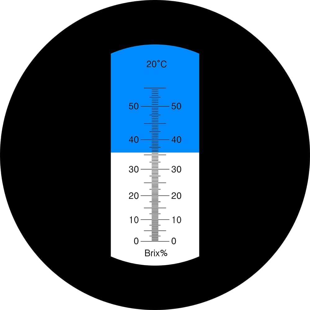 True Sense 0-55% Brix Refractometer Sugar Food Beverage Soybean Milk Honey Fruit Fluid Sweetness, RHB-55