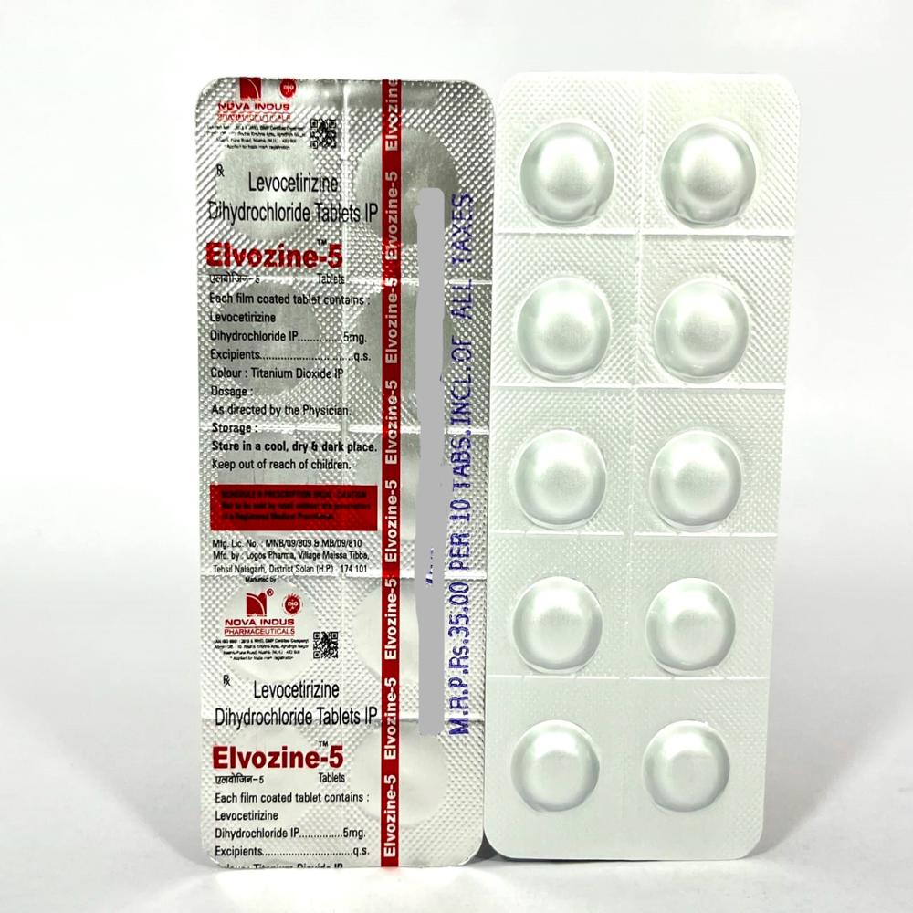 Elvozine-5 Tablets - Storage Instructions: Dry Place