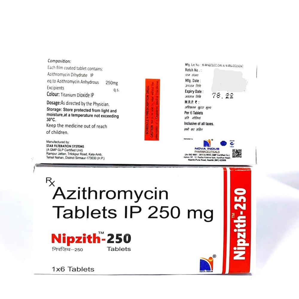 Nipzith-250 Tablets - Drug Type: General Medicines