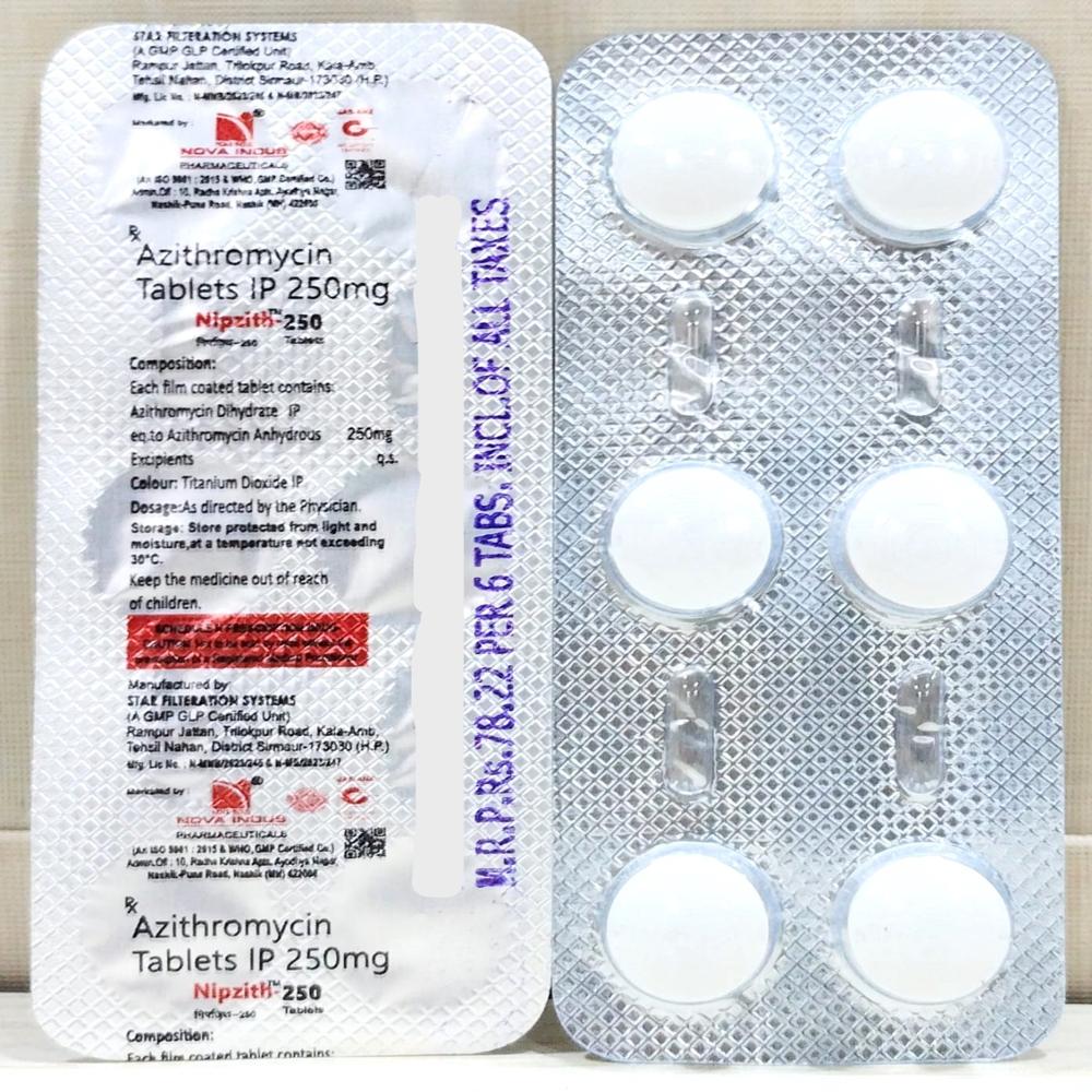 Nipzith-250 Tablets - Drug Type: General Medicines
