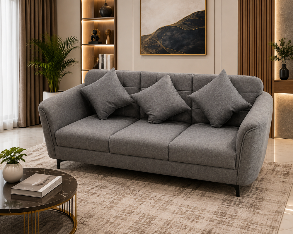 3 Seater Imported Fabric Sofa - Assembly: Carpenter Assembly