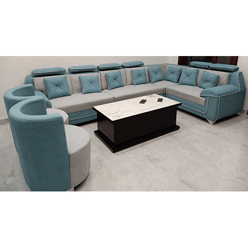 8 Cusion L Shape Sofa Set