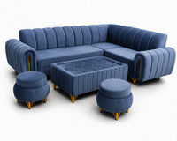 8 Seater Corner Sofa - Color: Charcoal Grey