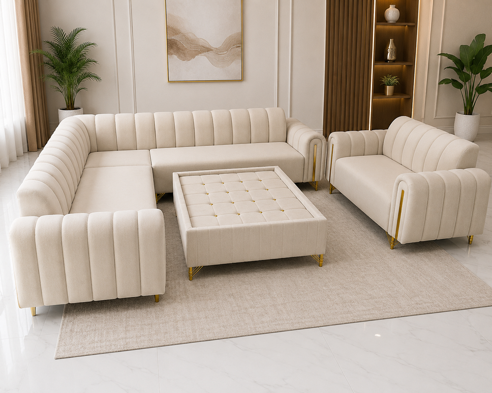8 Seater Imported Fabric Customized Bubble Sofa
