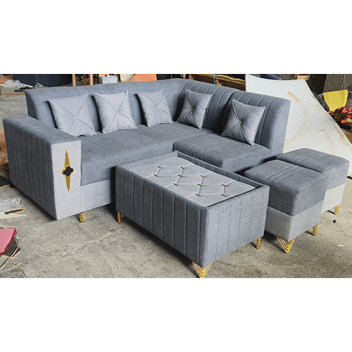 7 Seater Sofa Set - Color: Grey And Brown Hybrid