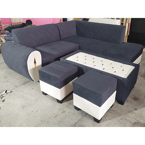 7 Seater Sofa Set - Color: Grey And Brown Hybrid