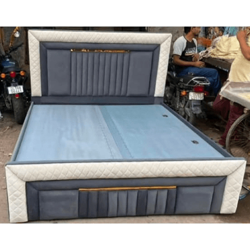 6 Feet  Mosha Fabric 19 MM Ply King Size Bed