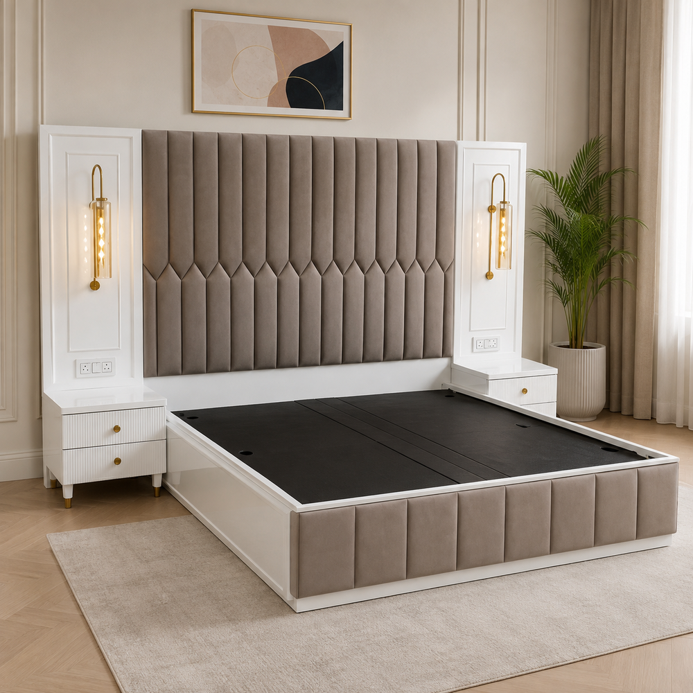 9 Feet Pu Paint Polished Bed - Weight: Approx. 110-130 Kg Kilograms (Kg)
