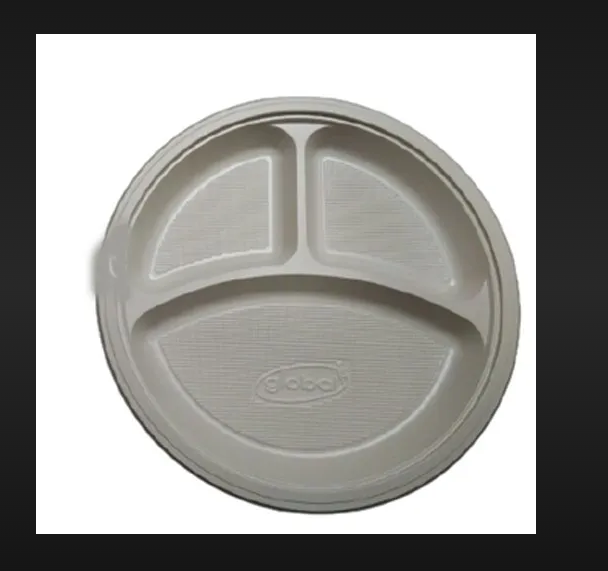 3 Cp Disposable Plate - Plastic, 3 Compartment Design | Ideal For Events, Parties, Or Outdoor Gatherings