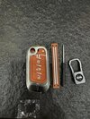 Key Cover For Hyundai Grand I10 Nios Asta | Venue | I20 | Aura | Exter | Creta | Elantra 3 Button Smart Key Only (metal Brown Silicone