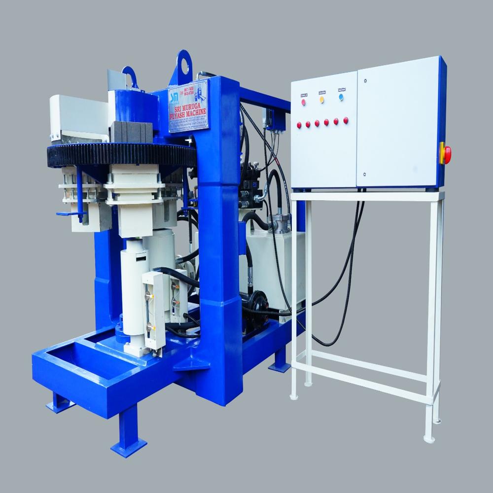 Rotary Type Fly Ash Brick Making Machine - Color: Blue Paint Coated