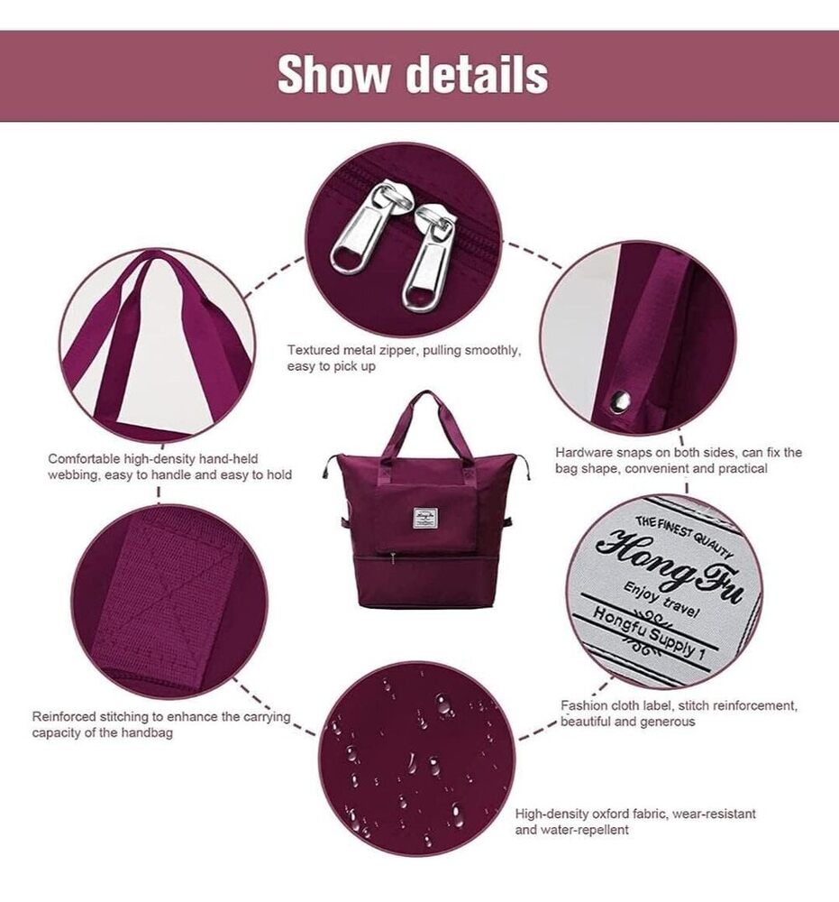 Large Capacity Folding Travel Duffle Bag