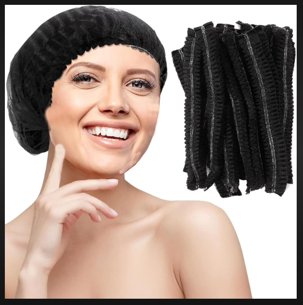 Bouffant Cap Blacks - High-quality Fabric | Comfortable Fit, Durable Design, Versatile Use In Various Settings