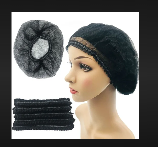 Bouffant Cap Blacks - High-quality Fabric | Comfortable Fit, Durable Design, Versatile Use In Various Settings
