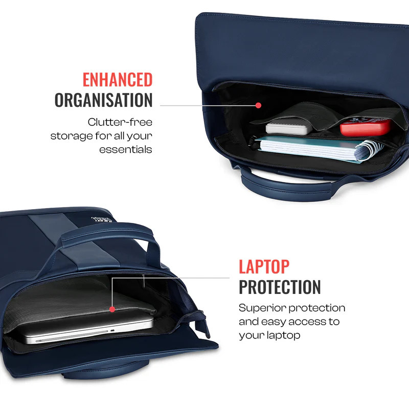 3-in-1 Convertible Tote Bag Slim Water-Resistant Laptop Backpack & Shoulder Bag