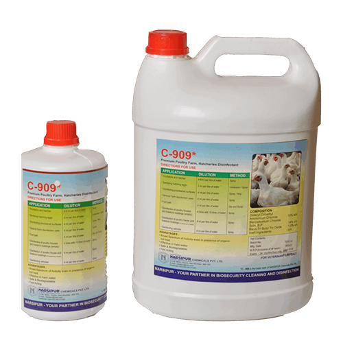 C-909 Premium Poultry Farm Hatcheries Disinfectant