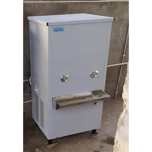 Silver Two Taps Stainless Steel Water Cooler