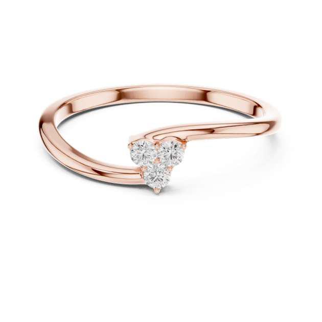 Ethereal Knot Diamond Promise Ring (Rose Gold Edition)