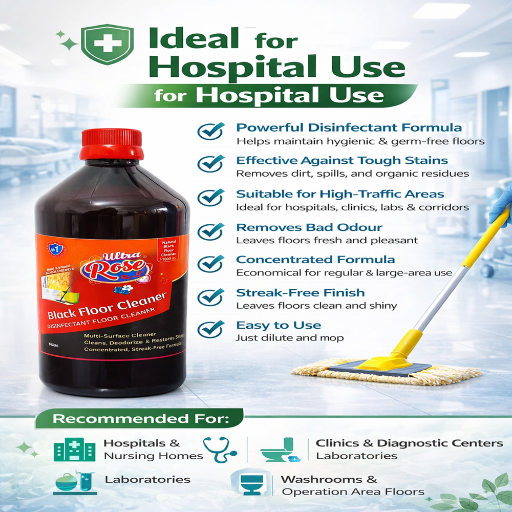 Black Floor Cleaner - Material: Liquid