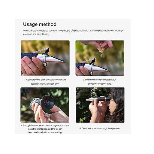 True Sense 28-62% Brix Refractometer With ATC For Sugar Content Measurement, RHB-62