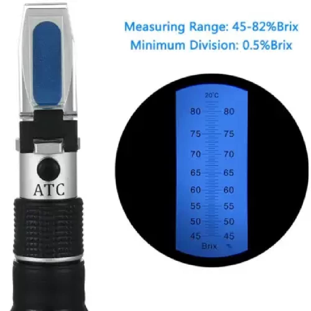 True Sense 45-82% Refractometer For Optical Sugar Syrup Jelly Jam Low Volume, Rhb-82