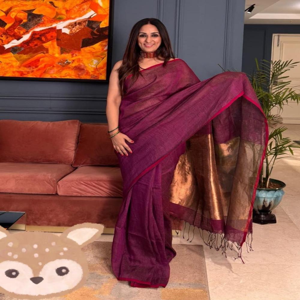 lilen zori cheack saree