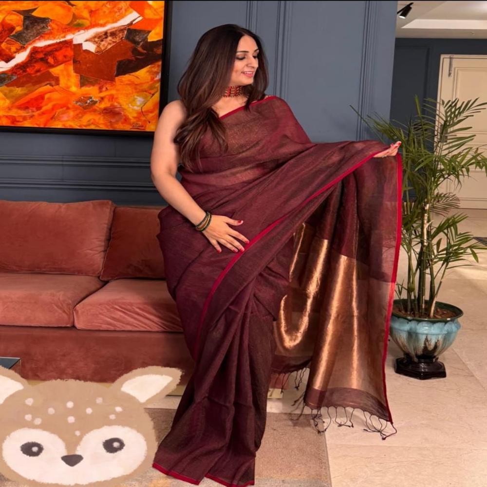 lilen zori cheack saree