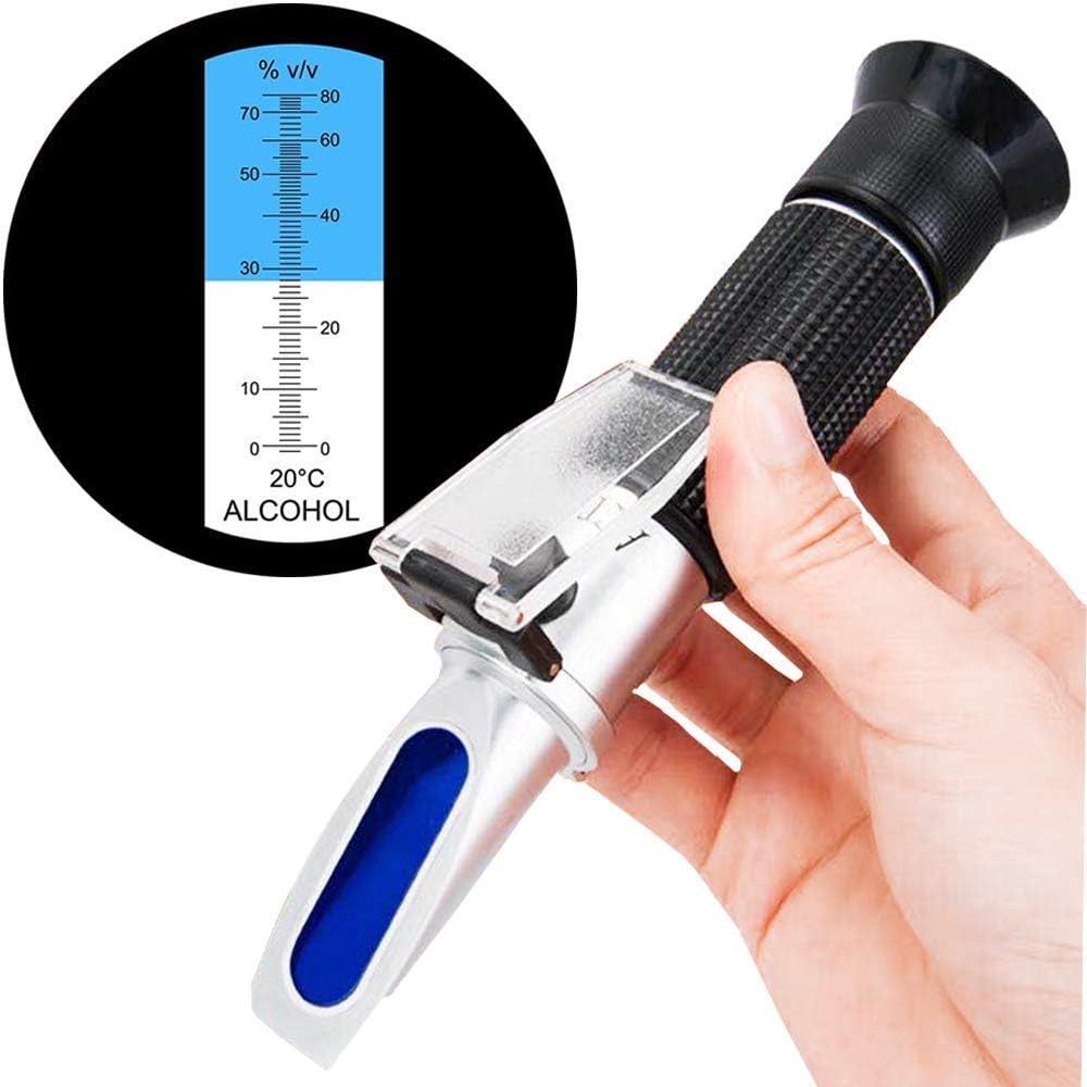 True Sense 0-80% Brix Refractometer for Professional Use General Purpose for Factory for Liquid Sugar, RHB-80