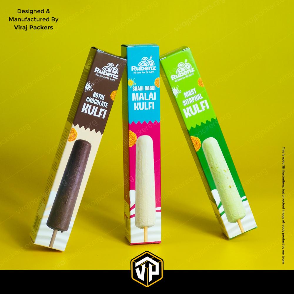 Premium Stick Kulfi Packaging Box Custom Ice Cream Kulfi Boxes