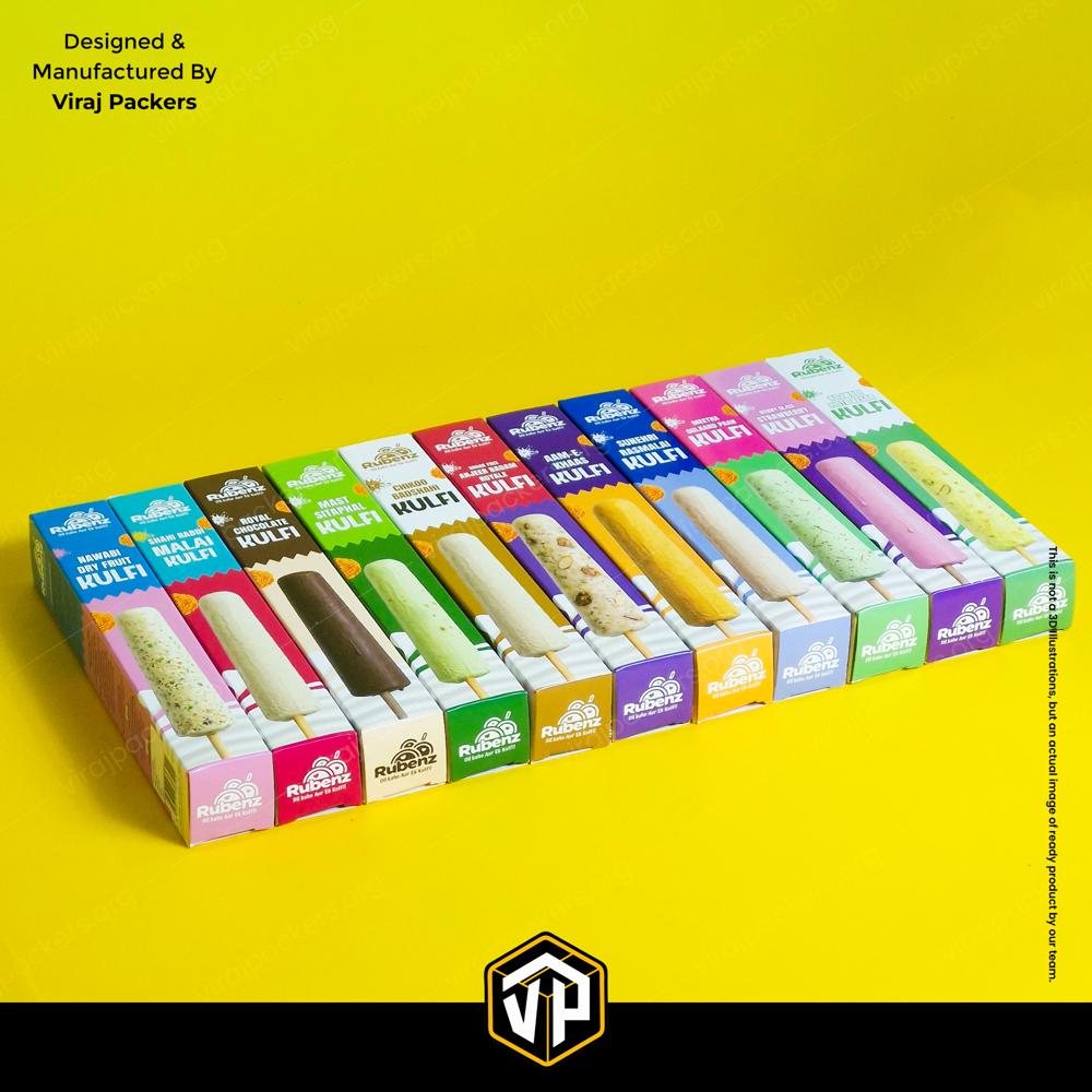 Premium Stick Kulfi Packaging Box Custom Ice Cream Kulfi Boxes