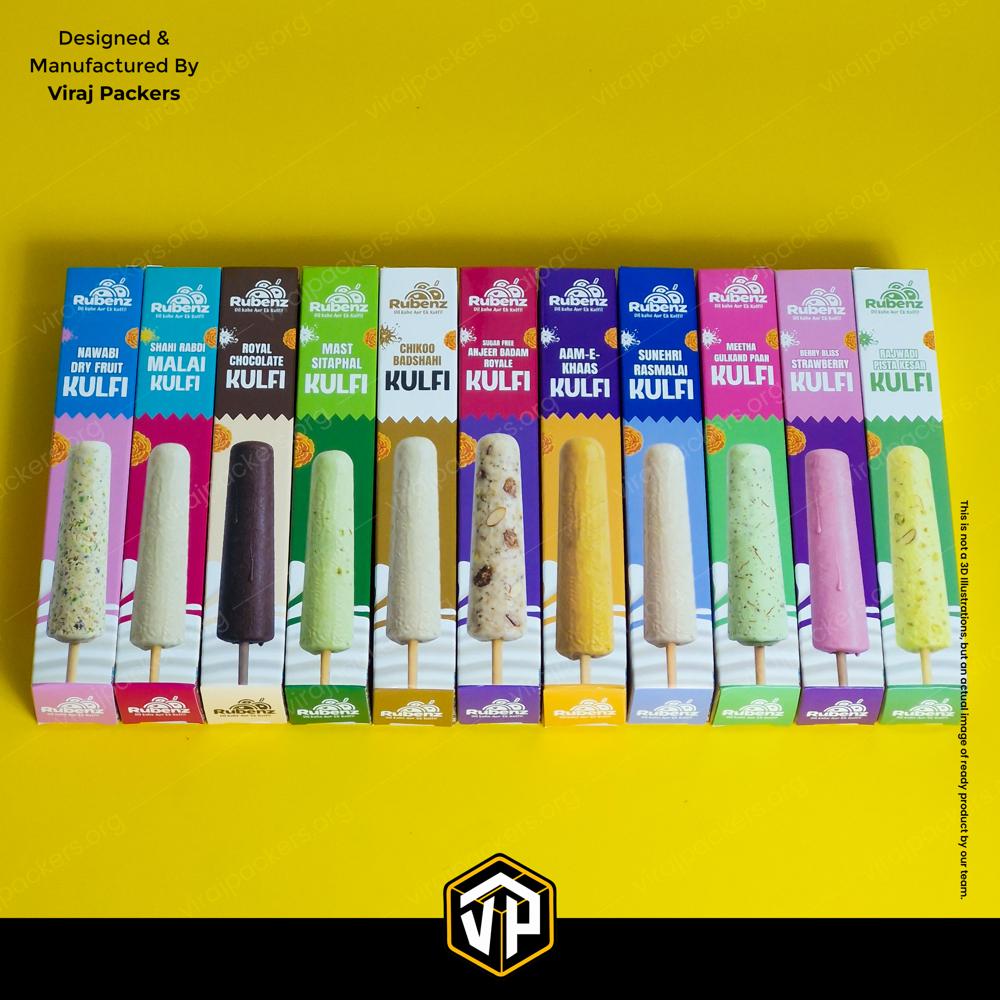 Premium Stick Kulfi Packaging Box Custom Ice Cream Kulfi Boxes
