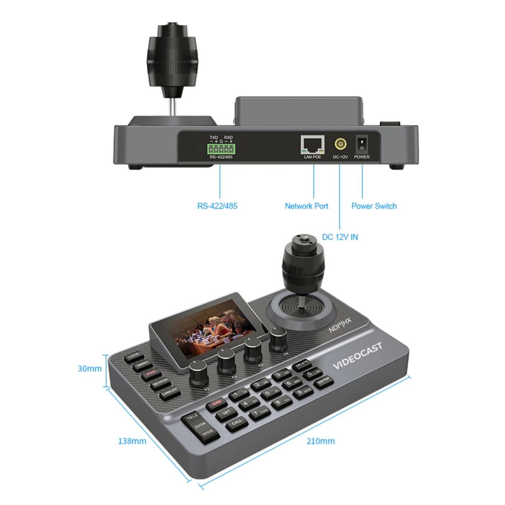 VIDEOCAST VC-C101 NDI MULTIFUNCTIONAL PTZ CAMERA CONTROLLER