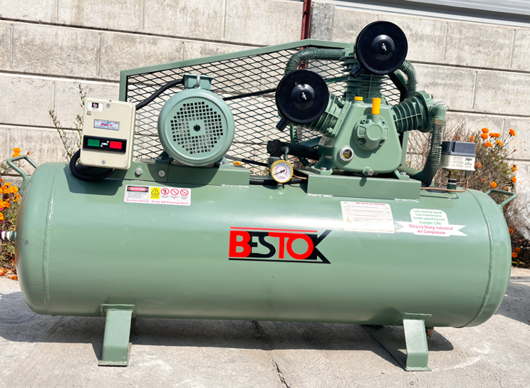 Two Stage Air Compressor - Stainless Steel, Electric Power Source , Lubricated Design With Mute Feature For Enhanced Efficiency And Durability