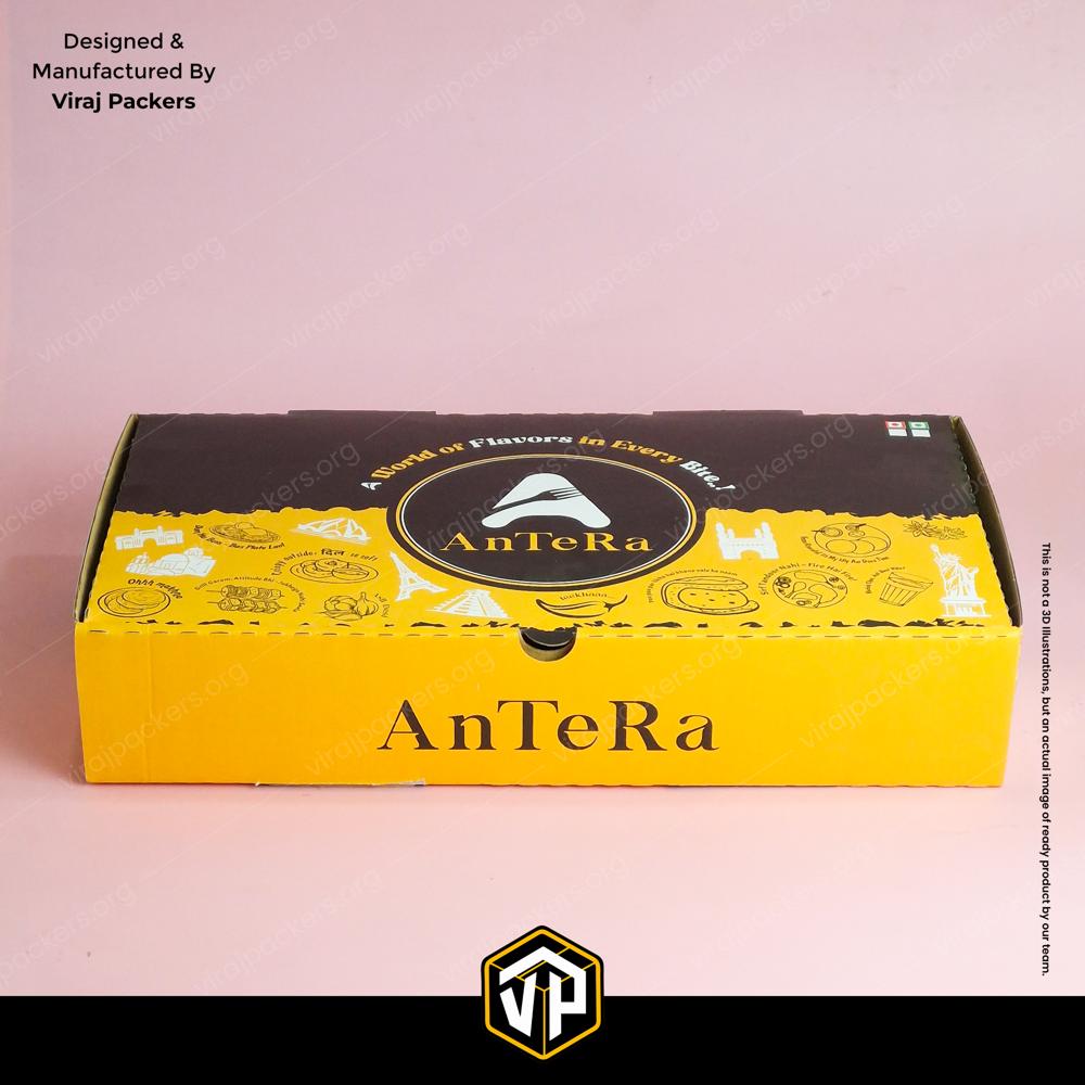 Premium Corrugated Dosa Packaging Box with Inside Dips Compartment USA Export Quality