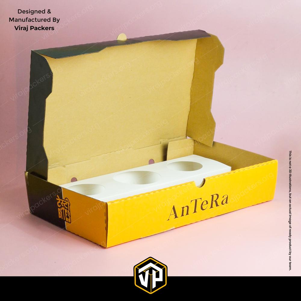 Premium Corrugated Dosa Packaging Box with Inside Dips Compartment USA Export Quality