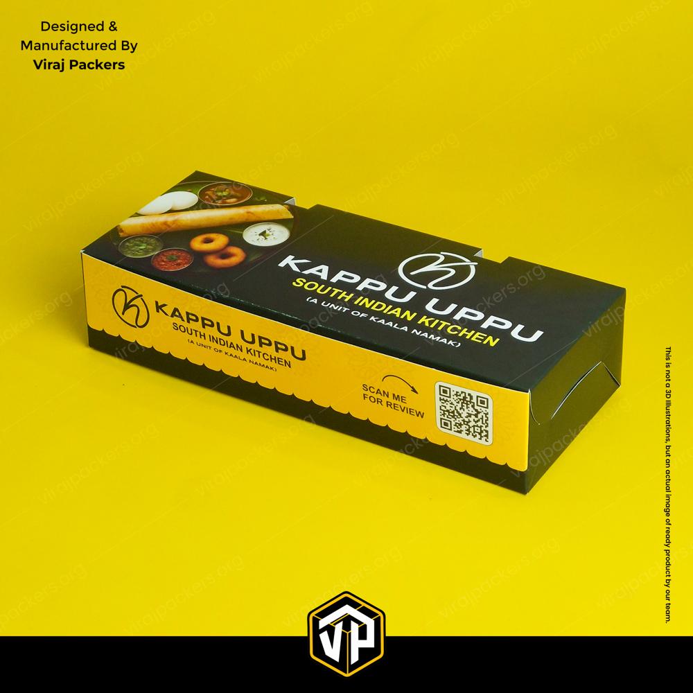 Customized Dosa Packaging Box with Push Button Hidden Air Ventilation