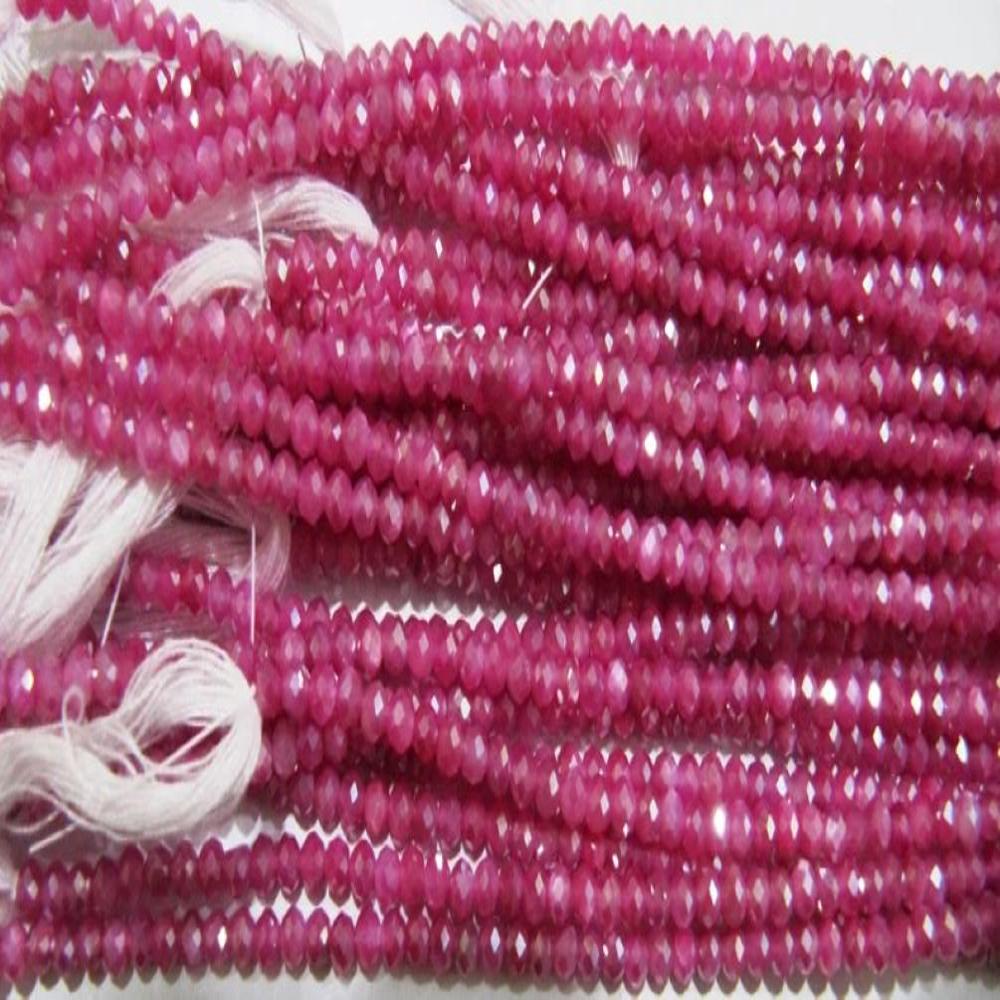 Natural Pink Moonstone Silver AB Mystic Coated Rondelle Faceted Beads 3mm Strand 13 inch long
