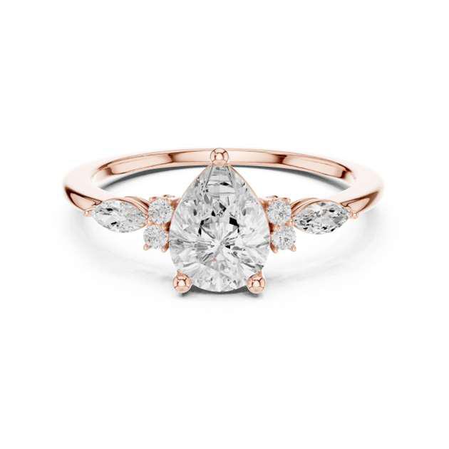 Classic Emerald-Cut Solitaire Engagement Ring in Rose Gold