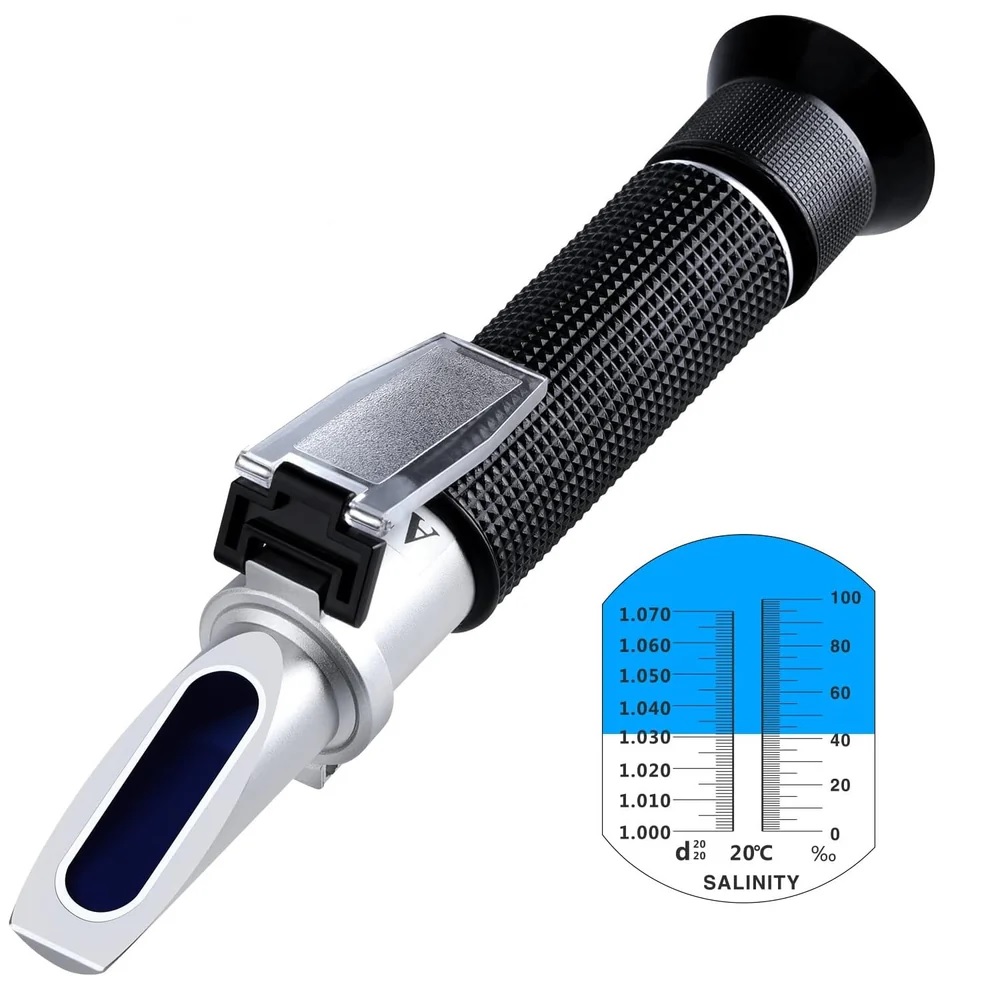 True Sense Portable Handheld Refractometer 0-100% Salinity Meter, Rhs-100